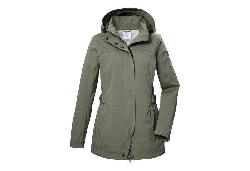 Killtec Softshelljacke killtec Softshelljacke Damen (1-St., killtec Softshelljacke GS 75 WMN für Damen mit Kapuze olivgrün 46) Handytasche innen von Killtec