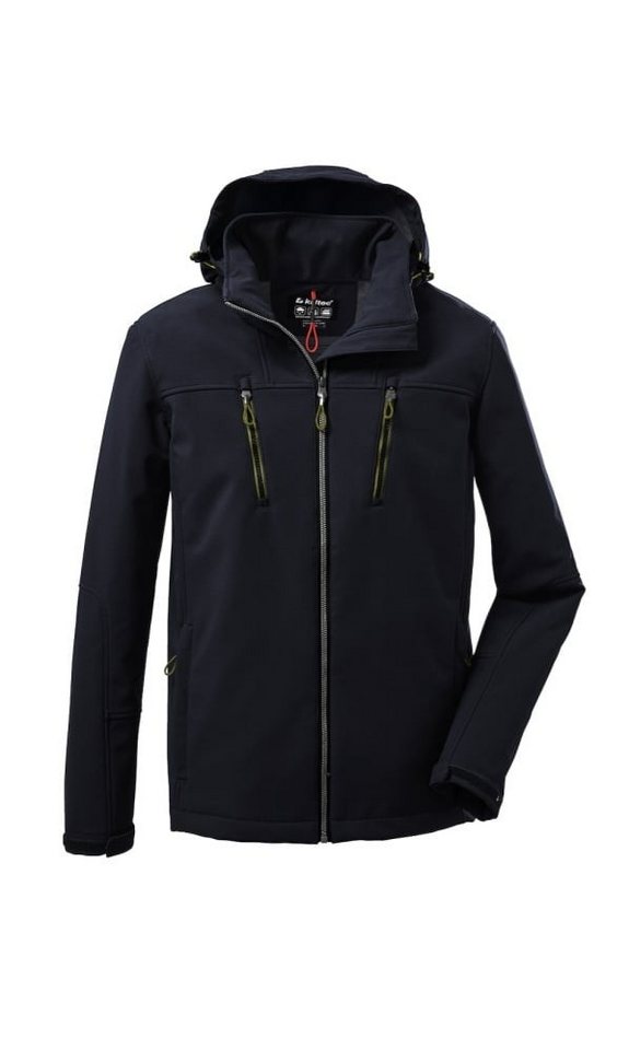 Killtec Softshelljacke mit abzippbarer Kapuze (Fleecefutter, wasserabweisend) 00920 schwarz von Killtec