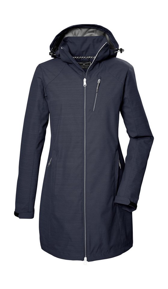 Killtec Softshellparka KOS 57 WMN SFTSHLL PRK Wasserabweisender, atmungsaktiver Parka mit abnehmbarer Kapuze von Killtec