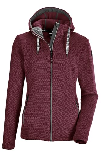 Killtec Strickfleecejacke/Unterjacke Damen Kow 135 mit Kapuze, Farbe:Weinrot, Größe:40 von Killtec