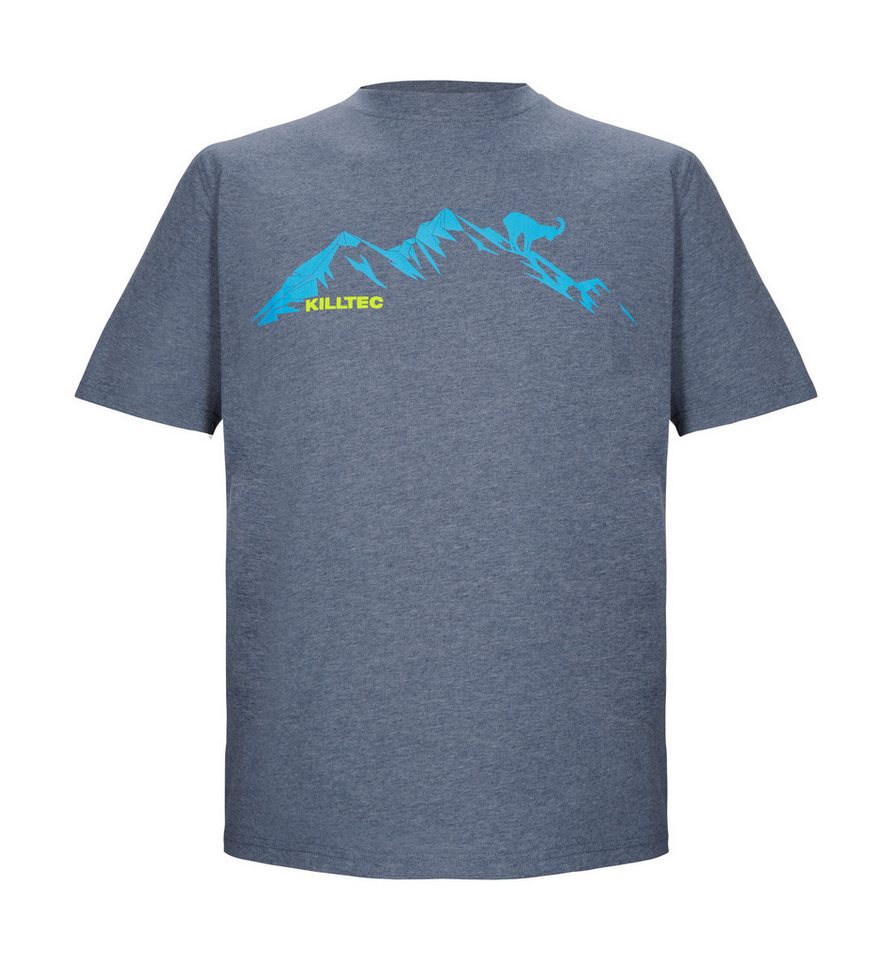 Killtec T-Shirt KOS 365 MN TSHRT Herren T-Shirt mit Melange-Optik, Bergprint, vielseitig kombinierbar von Killtec