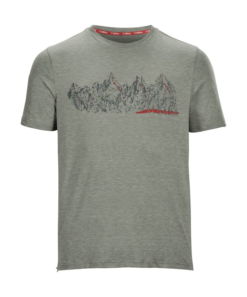 Killtec T-Shirt "MN TSHRT C" Schnelltrocknendes Herren T-Shirt mit Berg-Print und Melange-Optik von Killtec