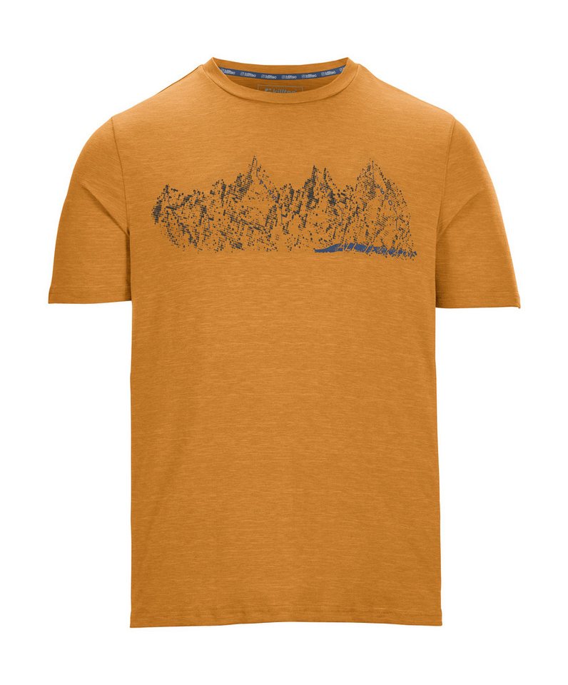 Killtec T-Shirt MN TSHRT C Schnelltrocknendes Herren T-Shirt mit Berg-Print und Melange-Optik von Killtec