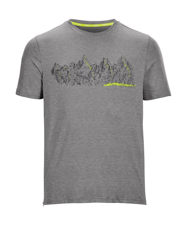 Killtec T-Shirt Lilleo MN TSHRT C Schnelltrocknendes Herren T-Shirt mit Berg-Print und Melange-Optik von Killtec