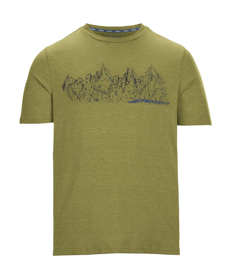 Killtec T-Shirt MN TSHRT C Schnelltrocknendes Herren T-Shirt mit Berg-Print und Melange-Optik von Killtec