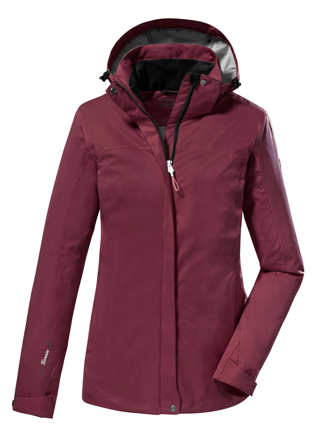 Wasser- und winddichte Damen-Funktionsjacke, Weinrot, Größe 48 Wasser- und winddichte Damen-Funktionsjacke, Weinrot, Größe 48 von Killtec