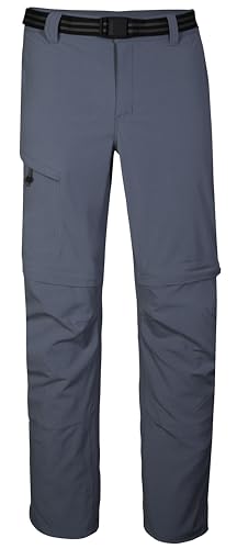 killtec Herren Funktionshose/Wanderhose mit abzippbaren Beinen und Gürtel KOS 13 MN PNTS, stahlblau, 60, 42828-000 von Killtec