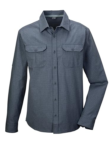 killtec Herren KOS 48 MN WVN SHRT Funktionshemd/Hemd Langarm/Outdoorhemd, deep Water, XL von Killtec
