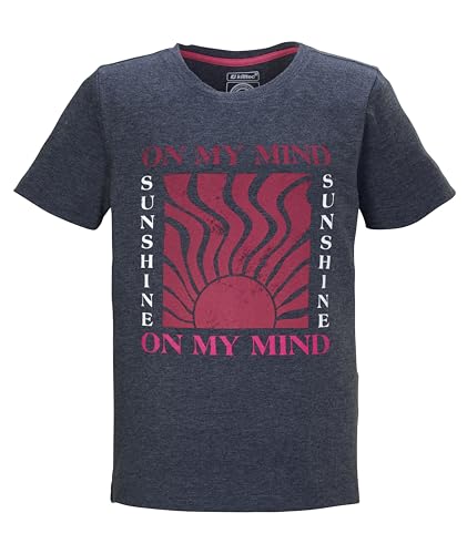 killtec Mädchen KOS 127 GRLS TSHRT T Rundhals, Sommer Shirt mit Print, dunkelnavy, 128 von Killtec
