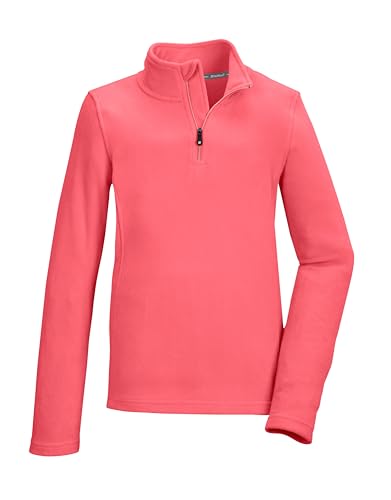 killtec Mädchen KSW 247 GRLS FLC SHRT Fleeceshirt mit Stehkragen und Reißverschluss, Coral pink, 164 von Killtec