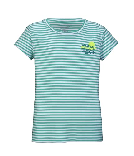 killtec Mädchen T-Shirt Rundhals, Sommer Shirt, Streifen Look KOS 128 GRLS TSHRT, Aqua, 140, 43010-000 von Killtec