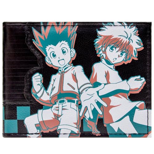 Hunter x Hunter Gon Freecss & Killua Hunter Prüfung Geldbörse/Geldbeutel Bi-Fold ID & Kartenhalter, Schwarz von Killua Zoldyck