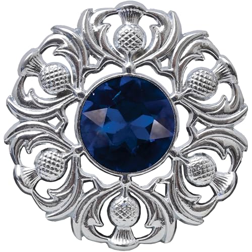 Elegante Brosche mit schottischem Kilt-Fliege, kariert, Premium-Distel-Design mit funkelndem Stein, handgefertigt, Schottenkaro-Schärpe, luxuriöses Highland-Kleid-Accessoire für Damen, 7.6 Centimeters Elegante Brosche mit schottischem Kilt-Fliege, kariert, Premium-Distel-Design mit funkelndem Stein, handgefertigt, Schottenkaro-Schärpe, luxuriöses Highland-Kleid-Accessoire für Damen, 7.6 Centimeters von Kilt Mania