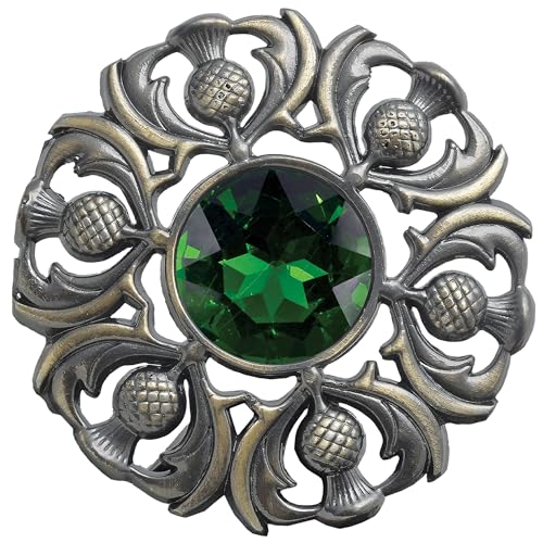 Elegante Brosche mit schottischem Kilt-Fliege, kariert, Premium-Distel-Design mit funkelndem Stein, handgefertigt, Schottenkaro-Schärpe, luxuriöses Highland-Kleid-Accessoire für Damen, 7.6 Elegante Brosche mit schottischem Kilt-Fliege, kariert, Premium-Distel-Design mit funkelndem Stein, handgefertigt, Schottenkaro-Schärpe, luxuriöses Highland-Kleid-Accessoire für Damen, 7.6 von Kilt Mania