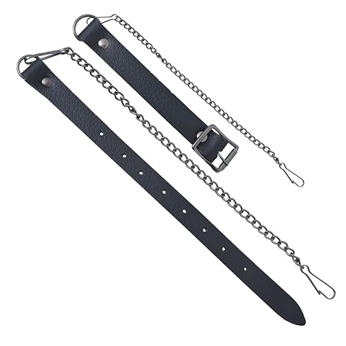 Eleganter schwarzer Sporran-Kettengürtel aus Leder mit antikem Chrom – hochwertiges schottisches Kilt-Accessoire für Herren – ideal für Highland-Kleidung und Sporrans, Schwarz - Leder, One size Eleganter schwarzer Sporran-Kettengürtel aus Leder mit antikem Chrom – hochwertiges schottisches Kilt-Accessoire für Herren – ideal für Highland-Kleidung und Sporrans, Schwarz - Leder, One size von Kilt Mania
