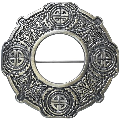 Kilt Fly Plaid Brosche - Handgefertigte Klassische Zinn Keltische Knoten Design Antik Traditionelle Schottische Kiltnadel und keltische Umhang Schärpe für Männer Perfektes Kilt-Zubehör, 7.6 Kilt Fly Plaid Brosche - Handgefertigte Klassische Zinn Keltische Knoten Design Antik Traditionelle Schottische Kiltnadel und keltische Umhang Schärpe für Männer Perfektes Kilt-Zubehör, 7.6 von Kilt Mania