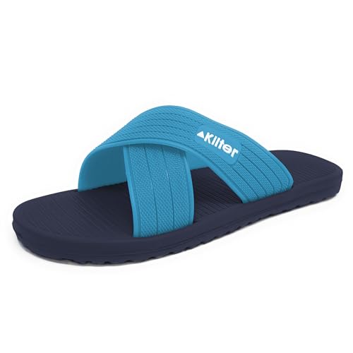 Kilter Axis Herren Slide Sandalen Badeschuhe - Blau & Marineblau - 41 von Kilter