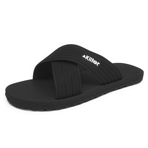 Kilter Axis Herren Slide Sandalen Badeschuhe - Schwarz - 41 Kilter Axis Herren Slide Sandalen Badeschuhe - Schwarz - 41 von Kilter