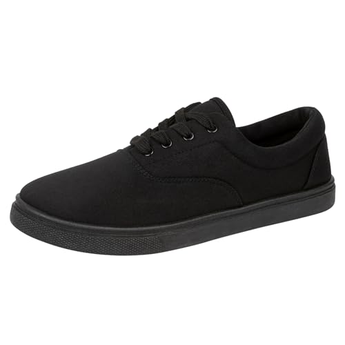 Kilter Herren Ollie Skateboardschuhe Canvas Sneakers - Schwarz - 40 von Kilter