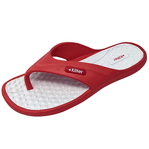 Kilter Unisex-Erwachsene Pulsar Flip-Flop aus EVA-Kunststoff 40 EU Rot Weiß von Kilter