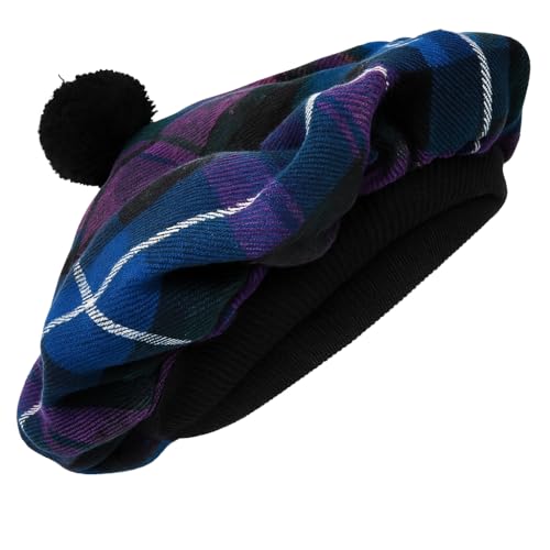 Kilts Boutique Scottish Highland Pride of Scotland Tartan Tam O' Shanter Mütze, traditionelle Baskenmütze mit Bommel, Einheitsgröße von Kilts Boutique