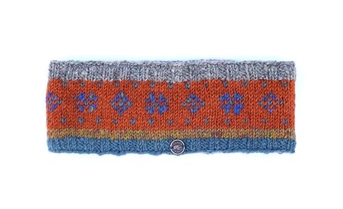 Black Yak Haarband mit Blumenmuster, 100 % reine Schurwolle, Orange Black Yak Haarband mit Blumenmuster, 100 % reine Schurwolle, Orange von Kilts Wi Hae