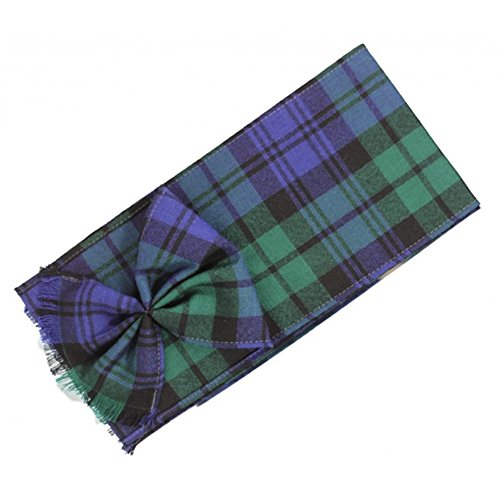 Kilts Wi Hae schottischen 100% Wolle Tartan Damen Mini Schärpe mit Rosette – Blackwatch von Kilts Wi Hae