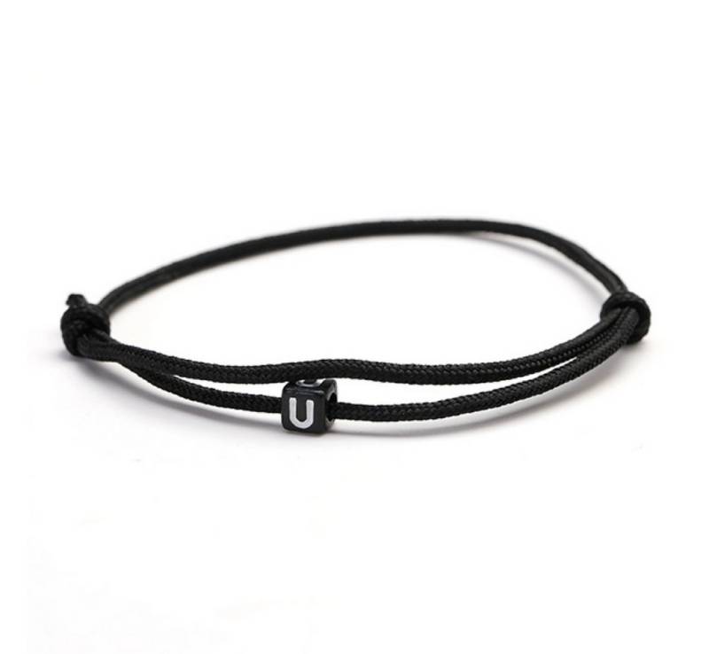 Kim Johanson Armband Armschmuck Freundschaft in Schwarz, mit Buchstabe für Damen und Herren von Kim Johanson