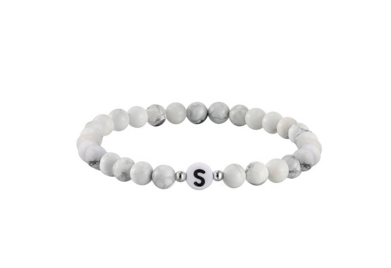 Kim Johanson Armband Armschmuck aus Howlith, in weiß, mit Buchstabe von Kim Johanson