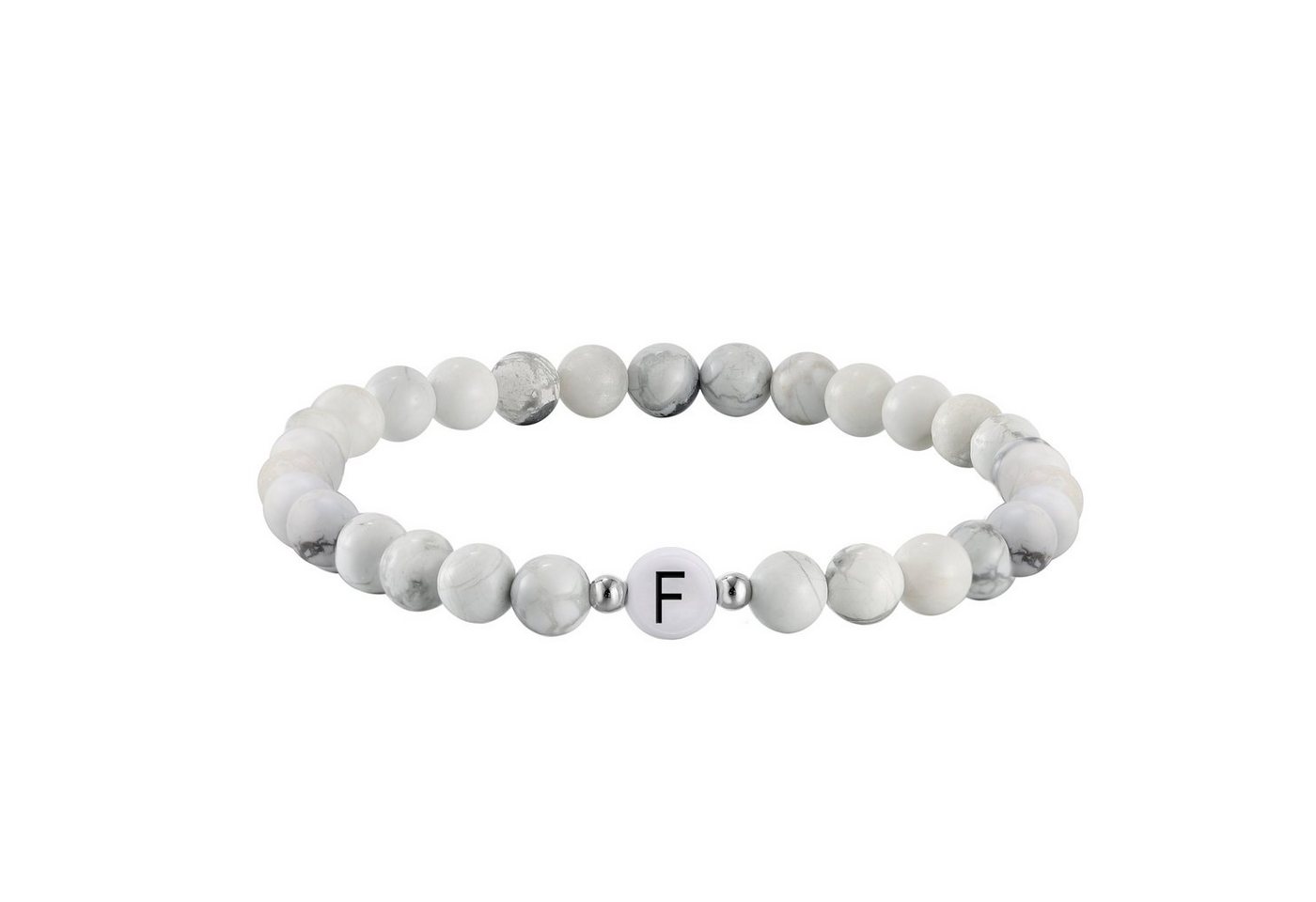 Kim Johanson Armband Armschmuck aus Howlith, in weiß, mit Buchstabe Kim Johanson Armband Armschmuck aus Howlith, in weiß, mit Buchstabe von Kim Johanson