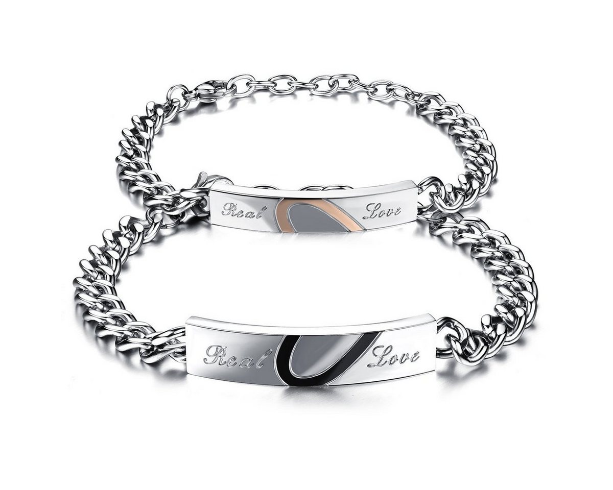 Kim Johanson Armband Set Real Love (Set, 2-tlg), Pärchen Schmuck mit Herz von Kim Johanson