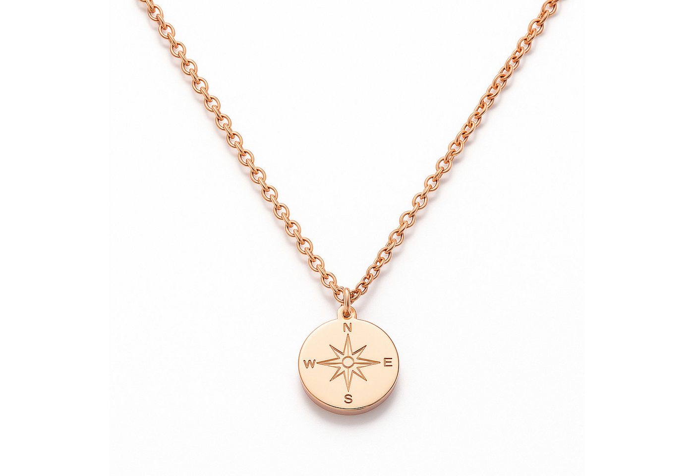 Kim Johanson Kette mit Anhänger Kompass, aus Edelstahl von Kim Johanson