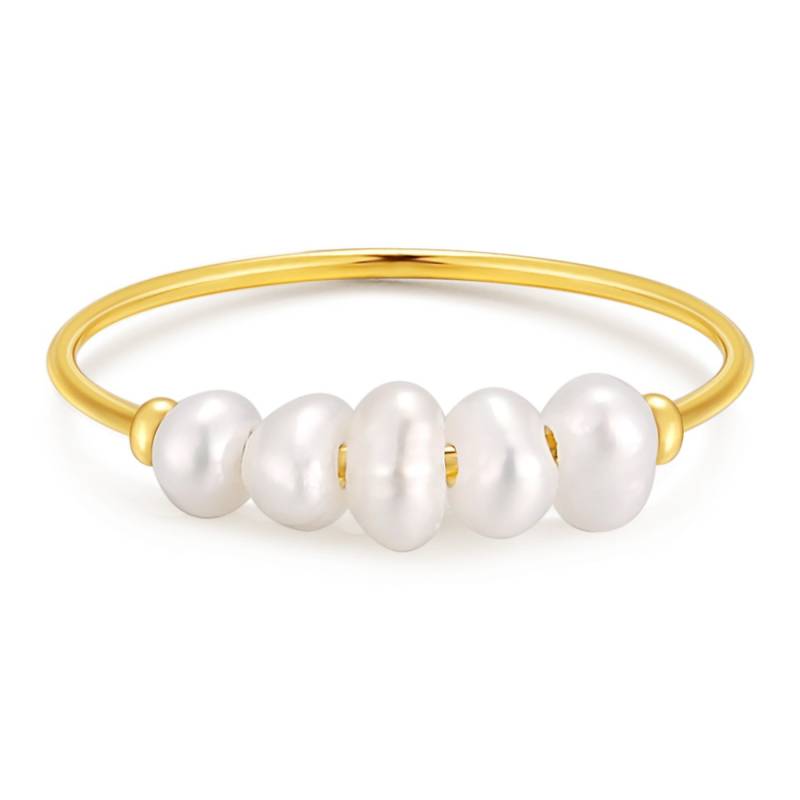Kim Johanson Perlenring Mare in Gold & Silber (1-tlg), mit Süßwasserzuchtperlen von Kim Johanson