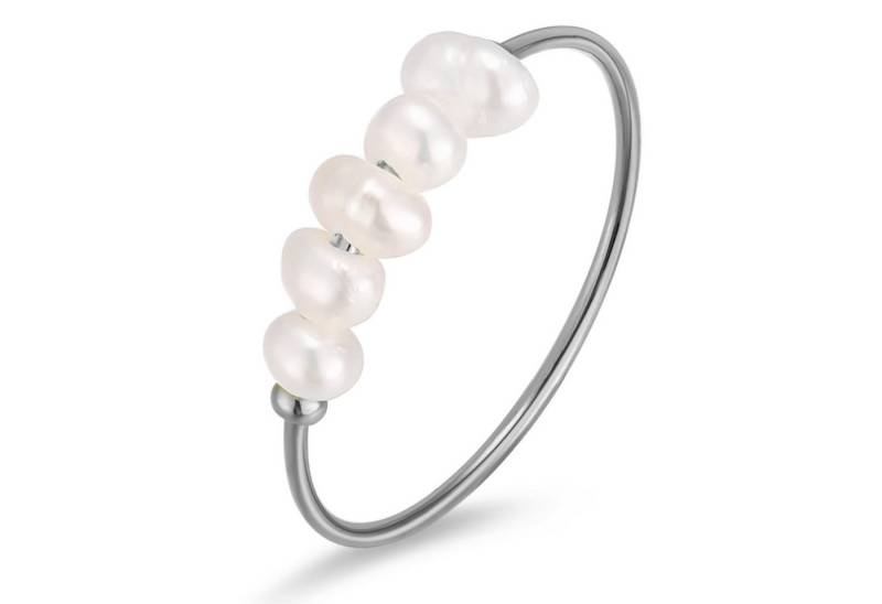 Kim Johanson Perlenring Mare in Gold & Silber (1-tlg), mit Süßwasserzuchtperlen von Kim Johanson
