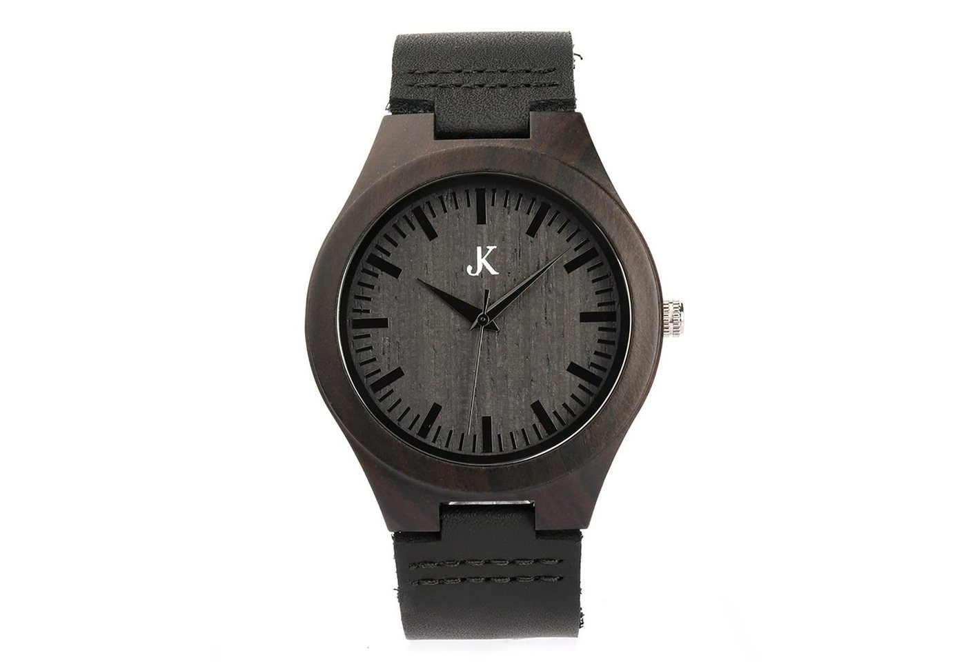 Kim Johanson Quarzuhr Black Mamba, aus Holz mit Lederarmband von Kim Johanson