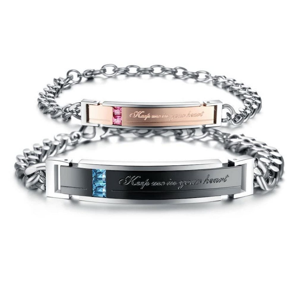 Kim Johanson Schmuckset Keep Me in Your Heart (Set, 2-tlg), mit Zirkonia, 2 Partner Armbänder von Kim Johanson