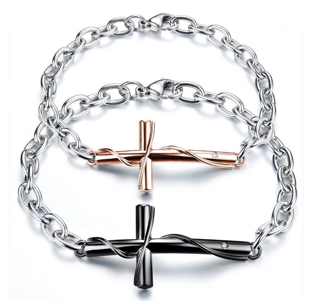 Kim Johanson Schmuckset Kreuz, mit Zirkonia, 2 Partner Armbänder von Kim Johanson