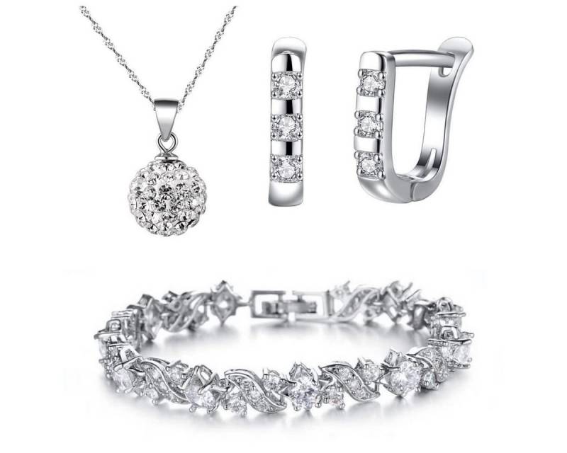 Kim Johanson Schmuckset Medina (3-tlg), mit Zirkonia, aus 925 Silber und Metall von Kim Johanson