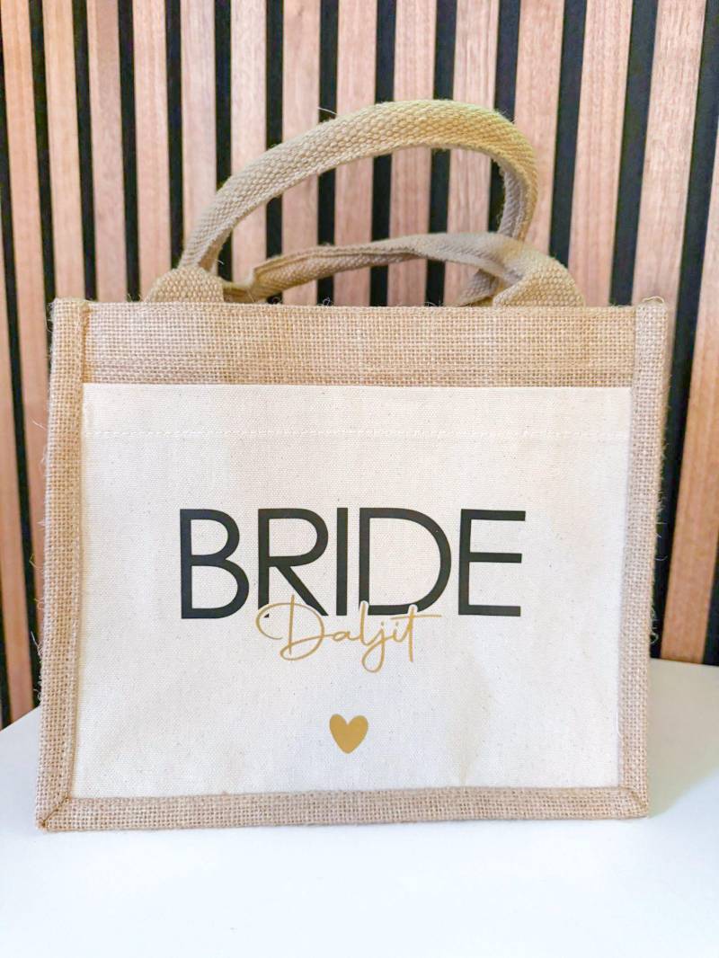 Jutetasche Bride Personalisiert, Tasche Braut Junggesellinnenabschied, Jga, Jga Geschenk von KimEinePlotterStory
