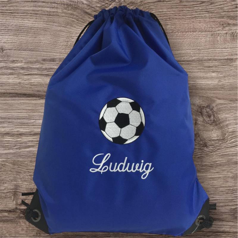 Turnbeutel/Wäschebeutel + Motiv Fussball | #35 Namen Kita von KimKalvin