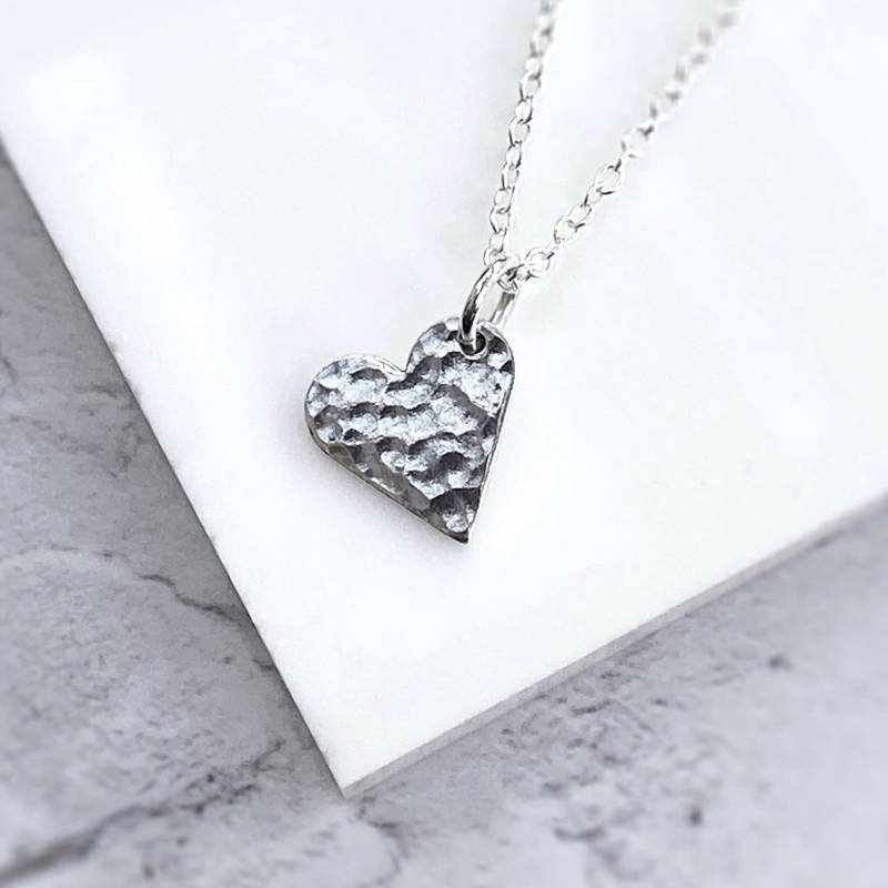 Silber Herz Halskette | Sterling Gehämmert Anhänger Geschenk Für Sie Schmuck Uk Silber Herz Halskette | Sterling Gehämmert Anhänger Geschenk Für Sie Schmuck Uk von KimRyanJewellery
