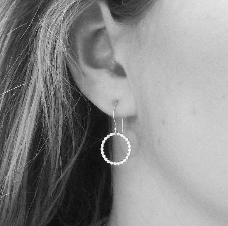 Silbertropfen Ohrringe | Sterling Silber Kreis Perlen Kreise Silbertropfen Ohrringe | Sterling Silber Kreis Perlen Kreise von KimRyanJewellery