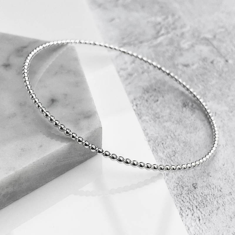 sterling Silber Armreif | Perlen Aus 925Er Geschenke Für Sie Armreifen 2mm sterling Silber Armreif | Perlen Aus 925Er Geschenke Für Sie Armreifen 2mm von KimRyanJewellery
