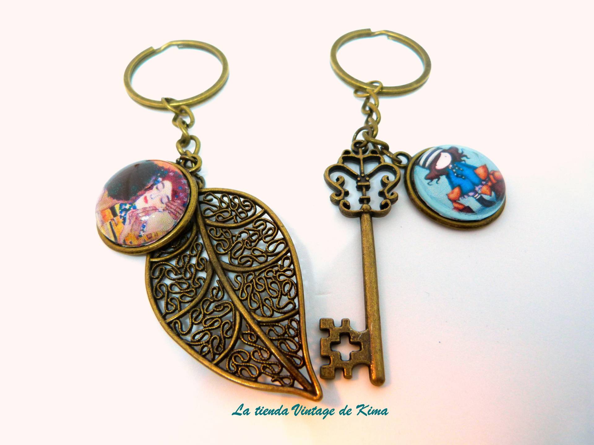 Cameo-Schlüsselanhänger, Blatt-Schlüsselanhänger, Kuss-Schlüsselanhänger, Schlüssel-Schlüsselanhänger, Bild-Schlüsselanhänger von KimaHandmade