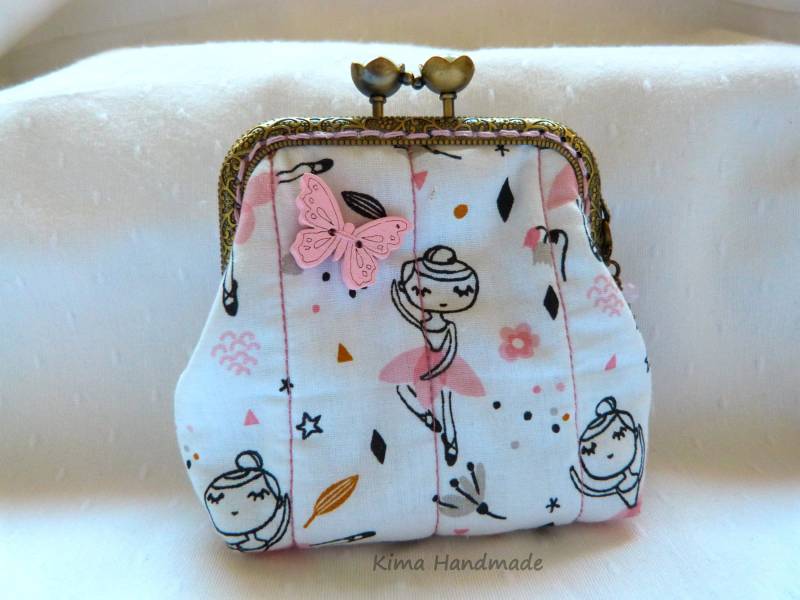 Damengeldbörse Mit Verschluss, Stoffgeldbörse, Ballerina-Stoffgeldbörse, Geschenkgeldbörse Für Damen, Handgemachte Geldbörse, Originelle von KimaHandmade