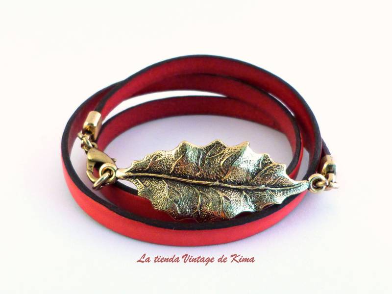 Leather Bracelet Three Turns Woman - 2 Models von KimaHandmade