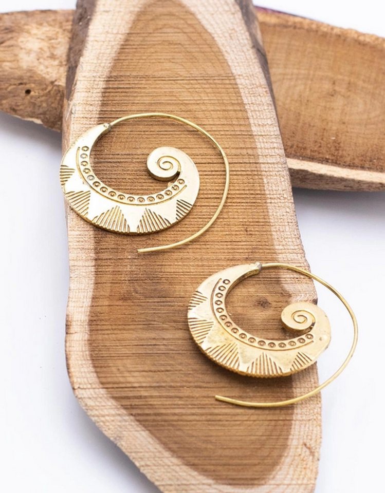Kimago Look Ohrhänger-Set Handgefertigte Ohrringe, Goldfarbene Damenohrringe Orient SPE-2016 (2-tlg), Handgefertigte Ohrringe von Kimago Look