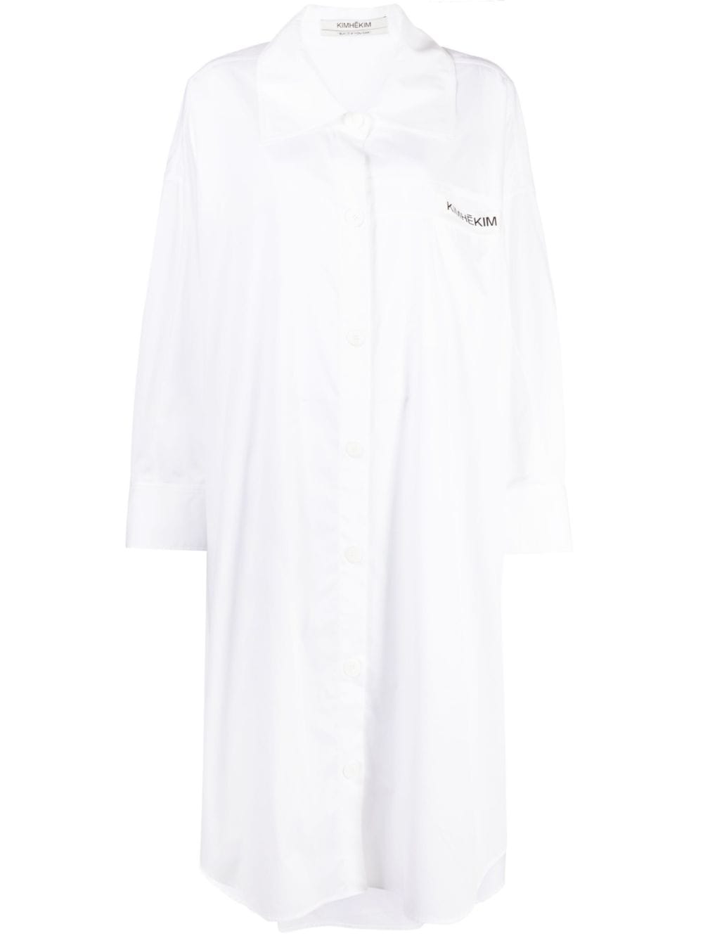 Kimhekim Langärmeliges Hemdkleid - Weiß von Kimhekim