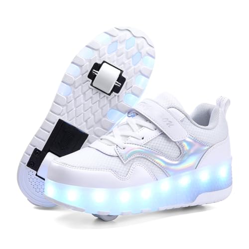 LED Roller Skates für Kinder - Licht auf Rollerschuhe mit USB wiederaufladbaren Rädern, verstellbare Doppelrad Sneakers für Jungen & Mädchen, Geburtstagsgeschenke LED Roller Skates für Kinder - Licht auf Rollerschuhe mit USB wiederaufladbaren Rädern, verstellbare Doppelrad Sneakers für Jungen & Mädchen, Geburtstagsgeschenke von Kimigia