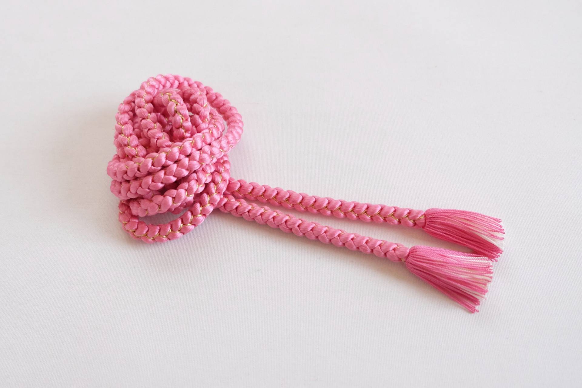 Rosa Obijime - Exzellenter Zustand Kimono Seide Vintage Accessoires von KimonoNamiya